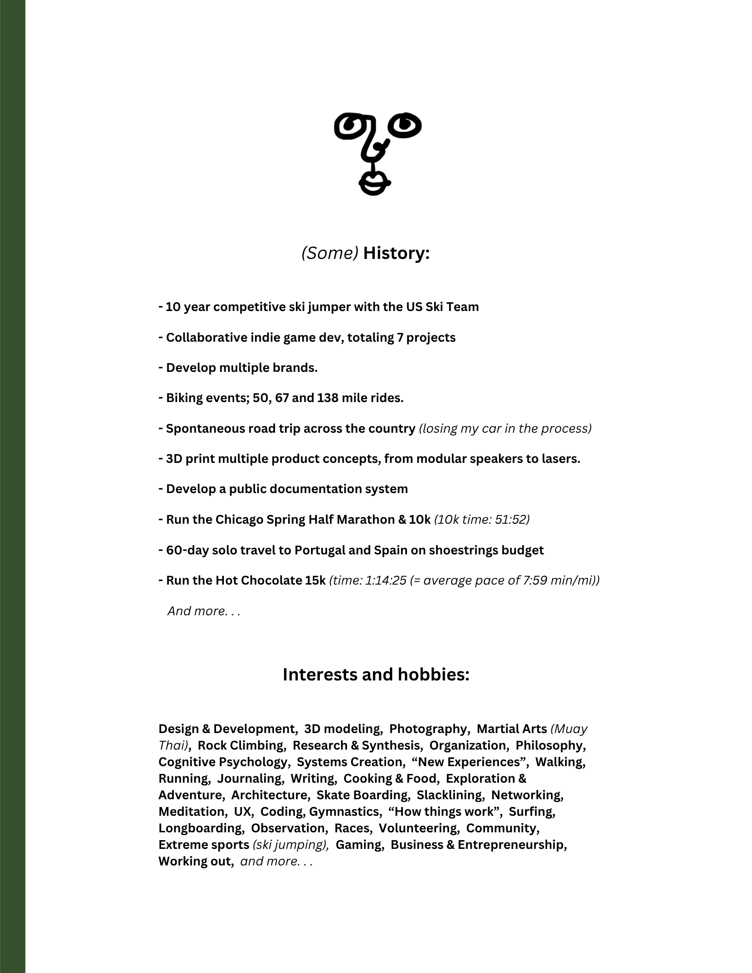 History and interests